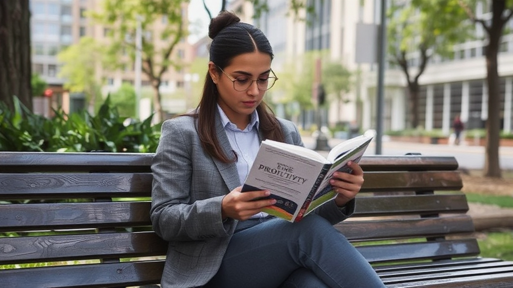 Uma mulher lendo um livro