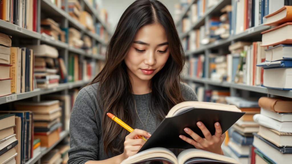 Uma mulher lendo um livro