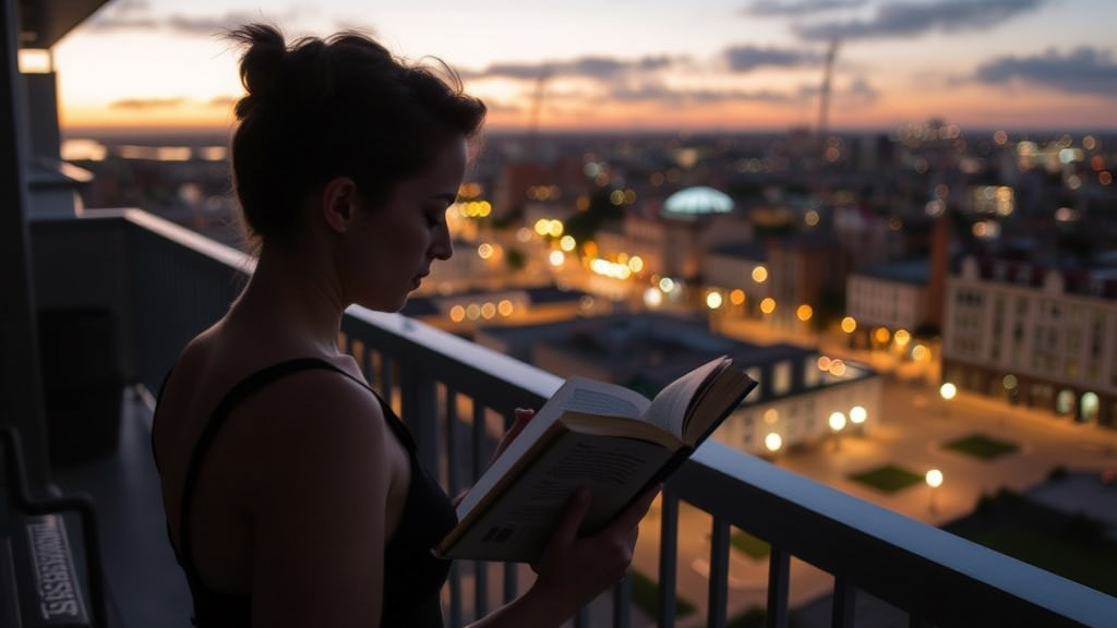 Uma mulher lendo um livro